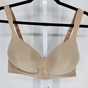 Vintage 1990s Bali Womens Sz 38D Classic Lightly Lined T Shirt Bra Beige